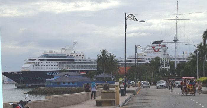 Penang-Mein Schiff im Hafen