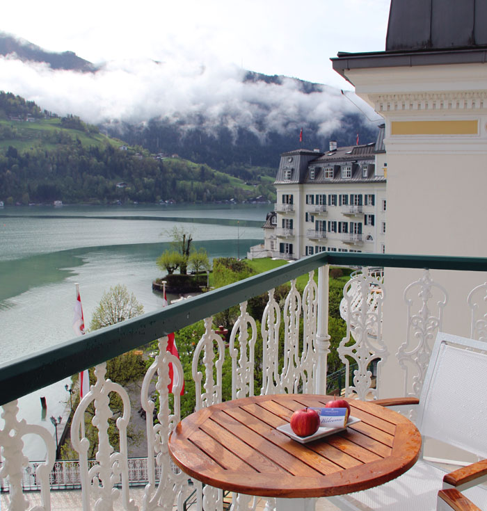 Grand Hotel Zell am See Blick vom Balkon