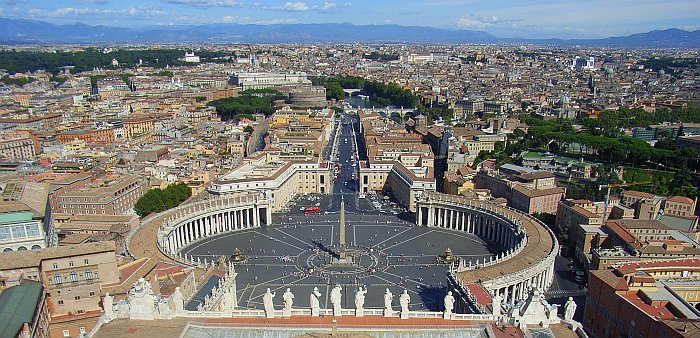 Rom Ausblick Vatikan Petersdom